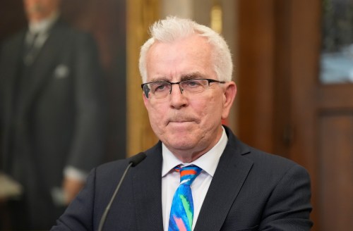 Medical Assistance in Dying committee joint-chair Marcus Powlowski speaks with reporters in the Foyer of the House of Commons on Parliament Hill in Ottawa, Wednesday, June 17, 2026. THE CANADIAN PRESS/Adrian Wyld