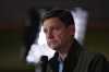 B.C. NDP Leader David Eby pauses while speaking during a provincial election campaign announcement, in Delta, B.C., on Monday, Oct. 12, 2026. THE CANADIAN PRESS/Darryl Dyck