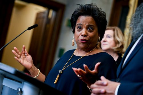 Federal Health Marjorie Michel speaks during a press conference in the Foyer of the House of Commons on Parliament Hill in Ottawa, on Thursday, May 28, 2026. THE CANADIAN PRESS/Spencer Colby