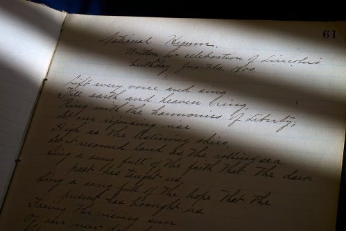 The handwritten manuscript for 