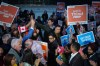 B.C. NDP Leader David Eby walks through a crowd of supporters as he arrives for a campaign rally, in Surrey, B.C., on Wednesday, Oct. 21, 2026. THE CANADIAN PRESS/Darryl Dyck