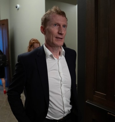 Minister of Canadian Identity and Culture and Minister responsible for Official Languages Marc Miller speaks with reporters before caucus on Parliament Hill in Ottawa on Wednesday, June 17, 2026. THE CANADIAN PRESS/Adrian Wyld
