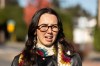 B.C. Greens Leader Emily Lowan speaks to team members before canvassing the neighbourhood in Sidney, B.C., on Friday, Oct. 23, 2026. THE CANADIAN PRESS/Chad Hipolito