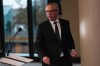 B.C. Premier-designate Lorne Doerkson arrives for a postelection news conference, in Vancouver, on Sunday, Oct. 25, 2026. THE CANADIAN PRESS/Darryl Dyck