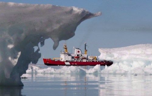 The Canadian Coast Guard's medium icebreaker Henry Larsen sails through Allen Bay during Operation Nanook near Resolute, Nunavut, Aug. 25, 2010. THE CANADIAN PRESS/Sean Kilpatrick