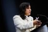 Minister of Foreign Affairs Anita Anand speaks to media at the Pathways to Peace conference on the return of Ukrainian children held by Russian officials in Toronto, on Monday, Sept. 28, 2026. THE CANADIAN PRESS/Sammy Kogan