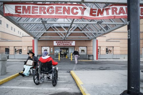 The entrance to the emergency department at Peter Lougheed hospital is pictured in, Calgary on Tuesday, Aug. 22, 2023. THE CANADIAN PRESS/Jeff McIntosh