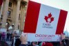 Forever Canada leader Thomas Lukaszuk gives a speech during a pro-Canada rally in Edmonton, on Sunday, Oct, 18, 2026. THE CANADIAN PRESS/Timon Johnson