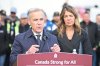 Prime Minister Mark Carney speaks at a press conference alongside Alberta Premier Danielle Smith in Fort McMurray on Thursday, Oct. 1, 2026. THE CANADIAN PRESS/Greg Halinda