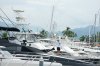 A man places a window covering on his boat as Hurricane Simon approaches Puerto Vallarta, Mexico, Saturday, Oct. 10, 2026. (AP Photo/Fernando Llano)