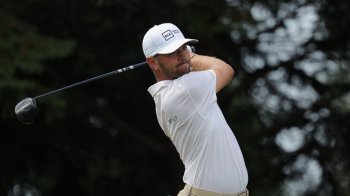 Chandler Blanchet hits from the second tee during the final round of the 3M Open golf tournament at the Tournament Players Club Sunday, July 26, 2026, in Blaine, Minn. (AP Photo/Bailey Hillesheim)