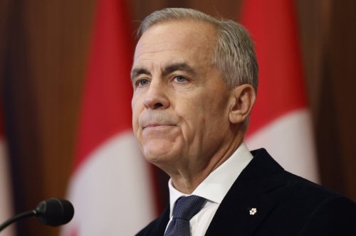 Prime Minister Mark Carney delivers a statement on Parliament Hill following a deadly fire at Canadian Forces Base Wainwright in Alberta, in Ottawa on Sunday, Oct. 18, 2026. THE CANADIAN PRESS/Patrick Doyle