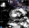 This GOES-19 GeoColor satellite image provided by the National Oceanic and Atmospheric Administration (NOAA) and taken on Thursday, Oct. 15 2026, shows Hurricane Trudy in the Pacific. (NOAA via AP)
