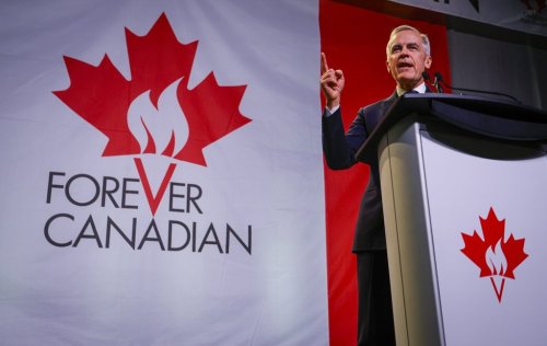 Prime Minister Mark Carney attends a Forever Canadian rally in Calgary, Thursday, Oct. 15, 2026. THE CANADIAN PRESS/Jeff McIntosh